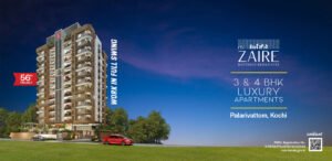 Exterior view of luxury flats & apartments in Kochi by TBPL with modern architecture and premium design