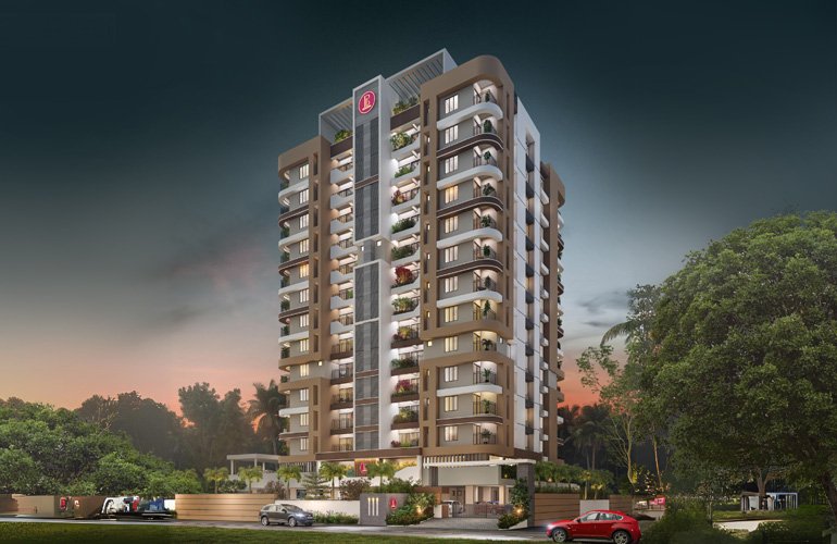 TBPL luxury flats in Kochi with landscaped surroundings