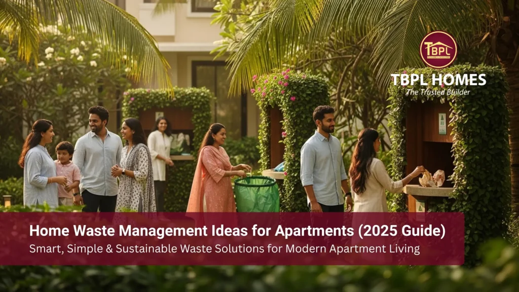 Learn simple, effective home waste management ideas for apartments. Segregation tips, recycling, composting & sustainable living practices for Indian homes.