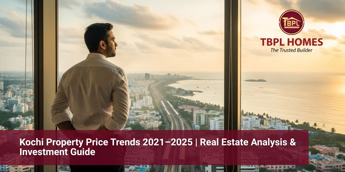 Kochi city skyline showing residential and commercial buildings, highlighting property growth from 2021 to 2025