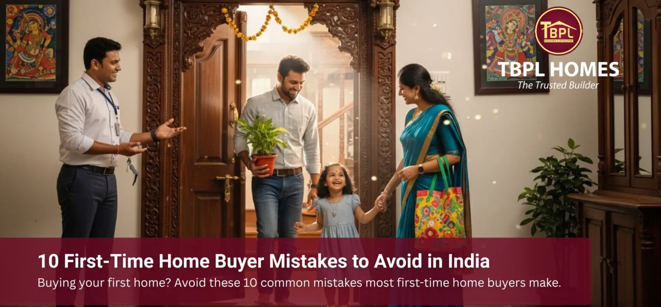 Happy first-time home buyers reviewing property options in Kerala—representing TBPL Homes’ customer-friendly guidance.