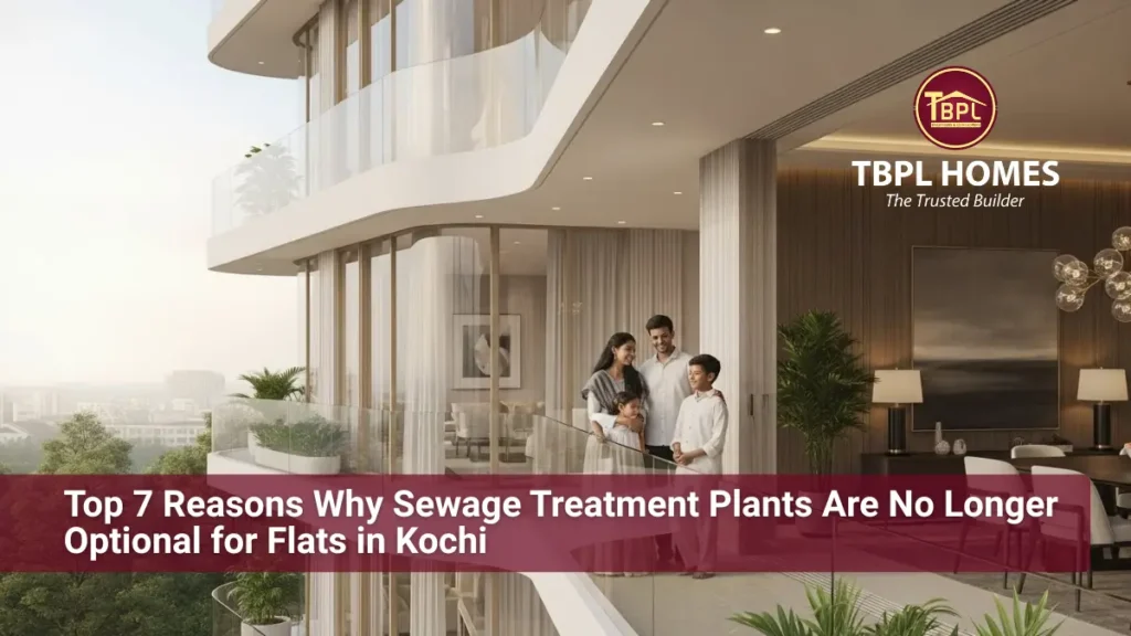 Sewage treatment plant installed in a modern apartment complex in Kochi highlighting sustainable and pollution-control compliant housing