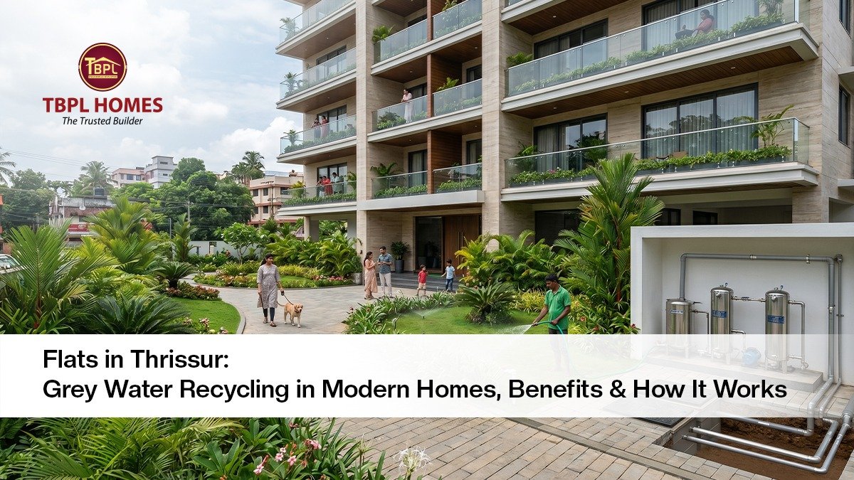 Flats in Thrissur with a grey water recycling system for sustainable water management in apartments