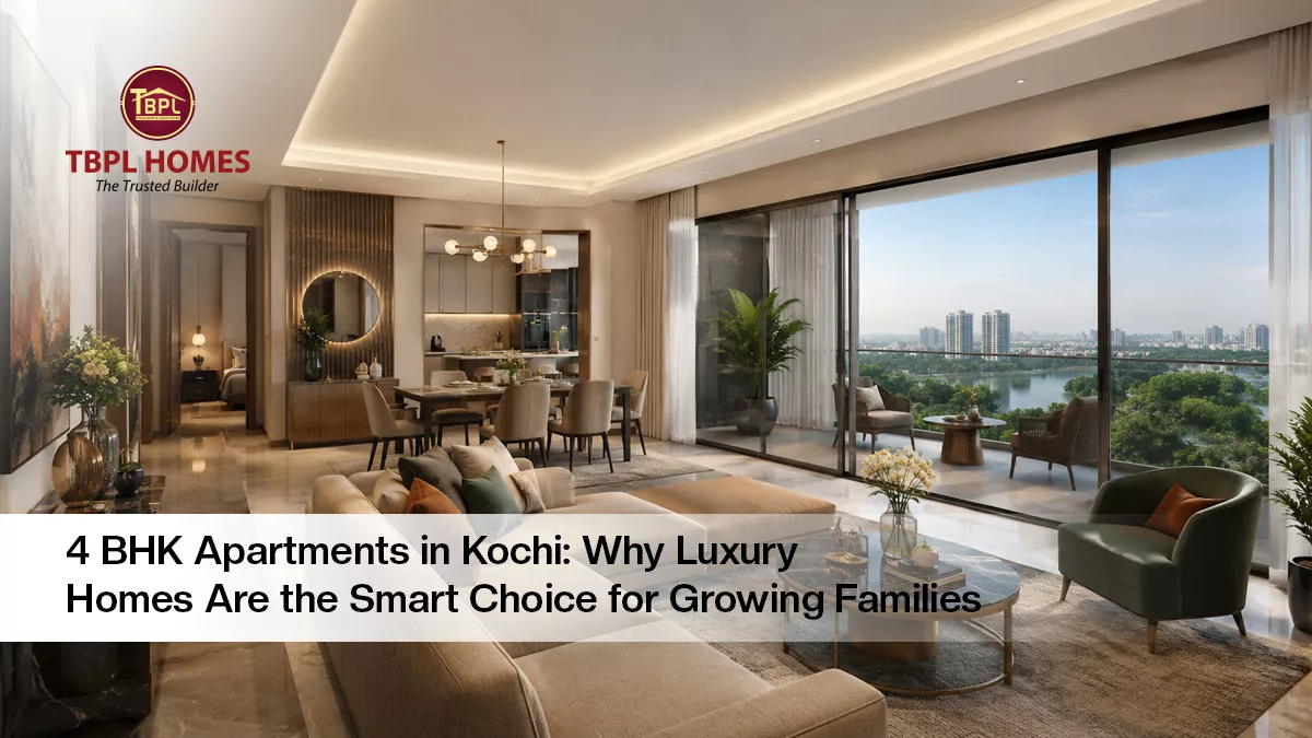 Spacious 4 BHK apartments in Kochi with modern interiors and family-friendly design
