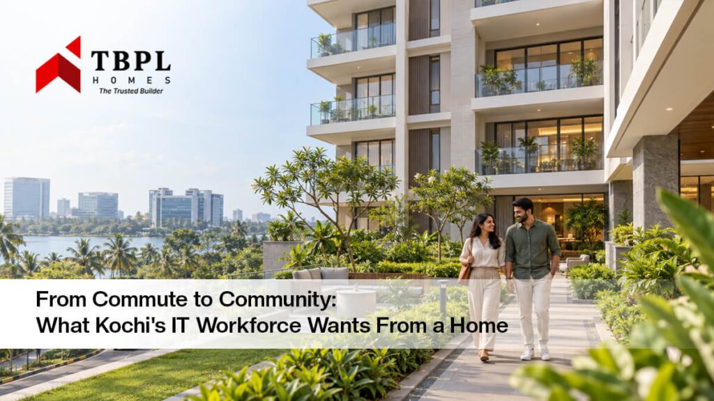 Modern residential apartments in Kochi representing connected community living for IT professionals
